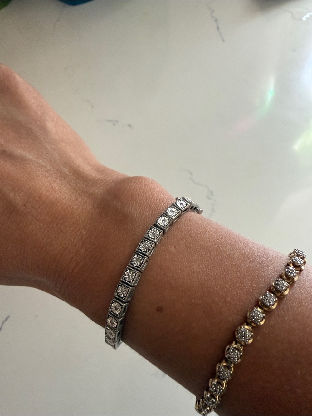 1/4 CT TW Diamond Tennis  Bracelet in Sterling Silver 6-7”